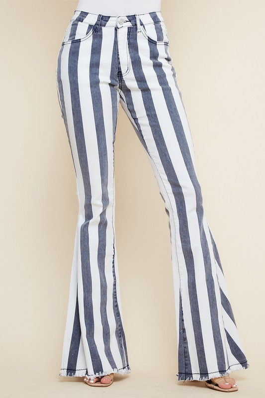 Saints on sale and Hearts Striped bell bottom jeans