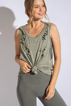 Load image into Gallery viewer, Distressed Tri-Blend Sleeveless Knit Top-sleeveless top-UrbanCulture-Boutique, A North Port, Florida Women&#39;s Fashion Boutique
