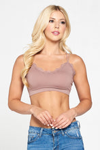 Load image into Gallery viewer, Lace Trim Ribbed Bralette-Bralettes-UrbanCulture-Boutique, A North Port, Florida Women&#39;s Fashion Boutique