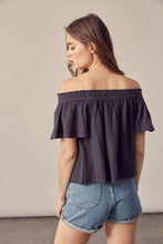 Load image into Gallery viewer, Cindy Off the Shoulder Top-Short Sleeve-UrbanCulture-Boutique, A North Port, Florida Women&#39;s Fashion Boutique