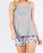 "Dance To Your Own Rythm" Super Soft Pajama Shorts Set-Pajamas-UrbanCulture-Boutique, A North Port, Florida Women's Fashion Boutique