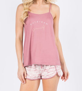 "Out Dream Yourself" Super Soft Pajama Shorts Set-Pajamas-UrbanCulture-Boutique, A North Port, Florida Women's Fashion Boutique