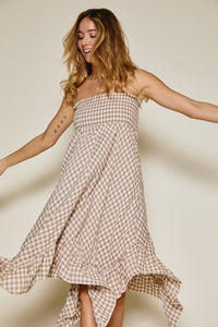 Plaid Convertible Skirt Dress-Dresses-UrbanCulture-Boutique, A North Port, Florida Women's Fashion Boutique