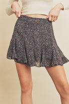 Ditsy Flared Mini Skirt-Skirt-UrbanCulture-Boutique, A North Port, Florida Women's Fashion Boutique