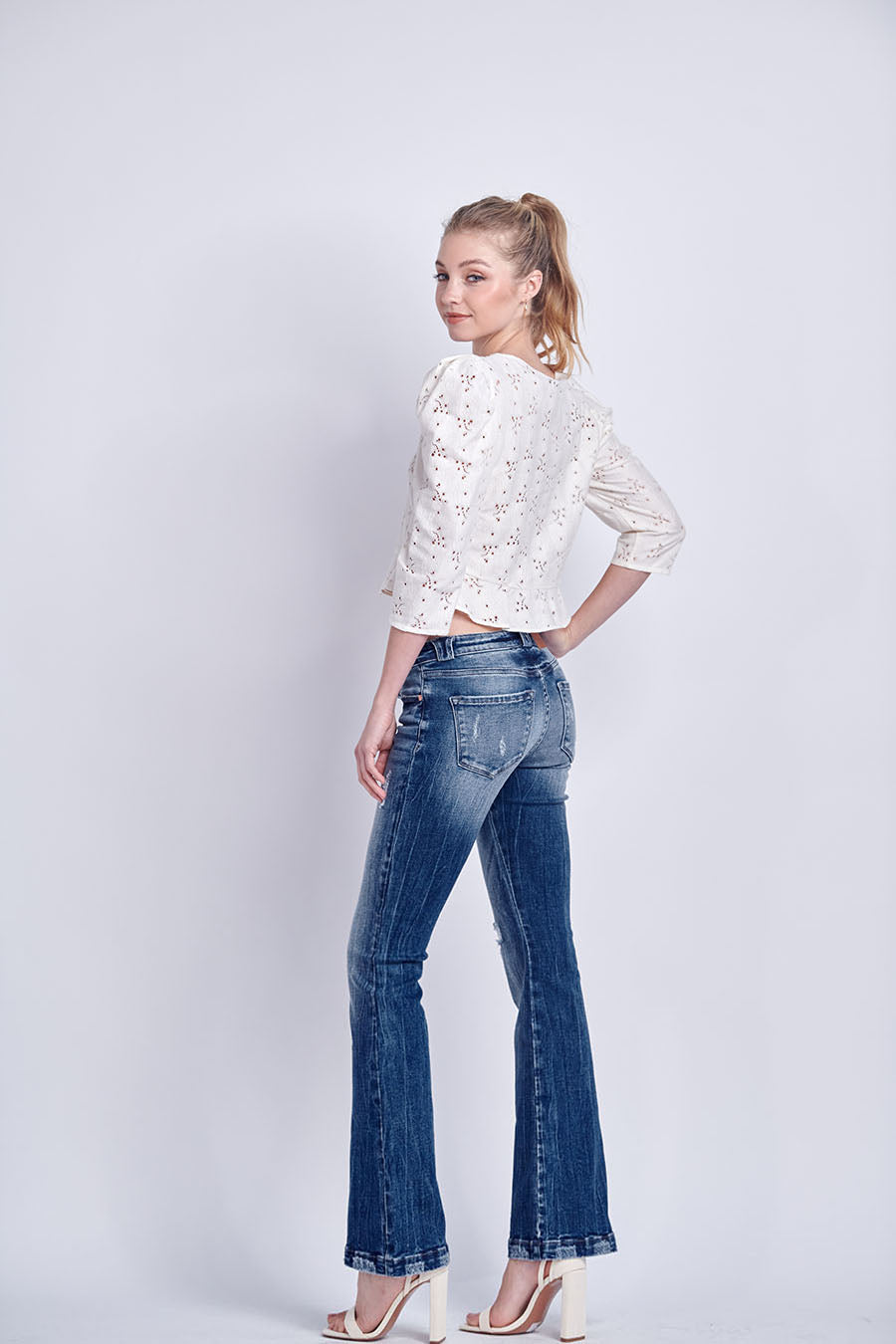 Low Rise Stretch Bootcut Jeans-Jeans-UrbanCulture-Boutique, A North Port, Florida Women's Fashion Boutique